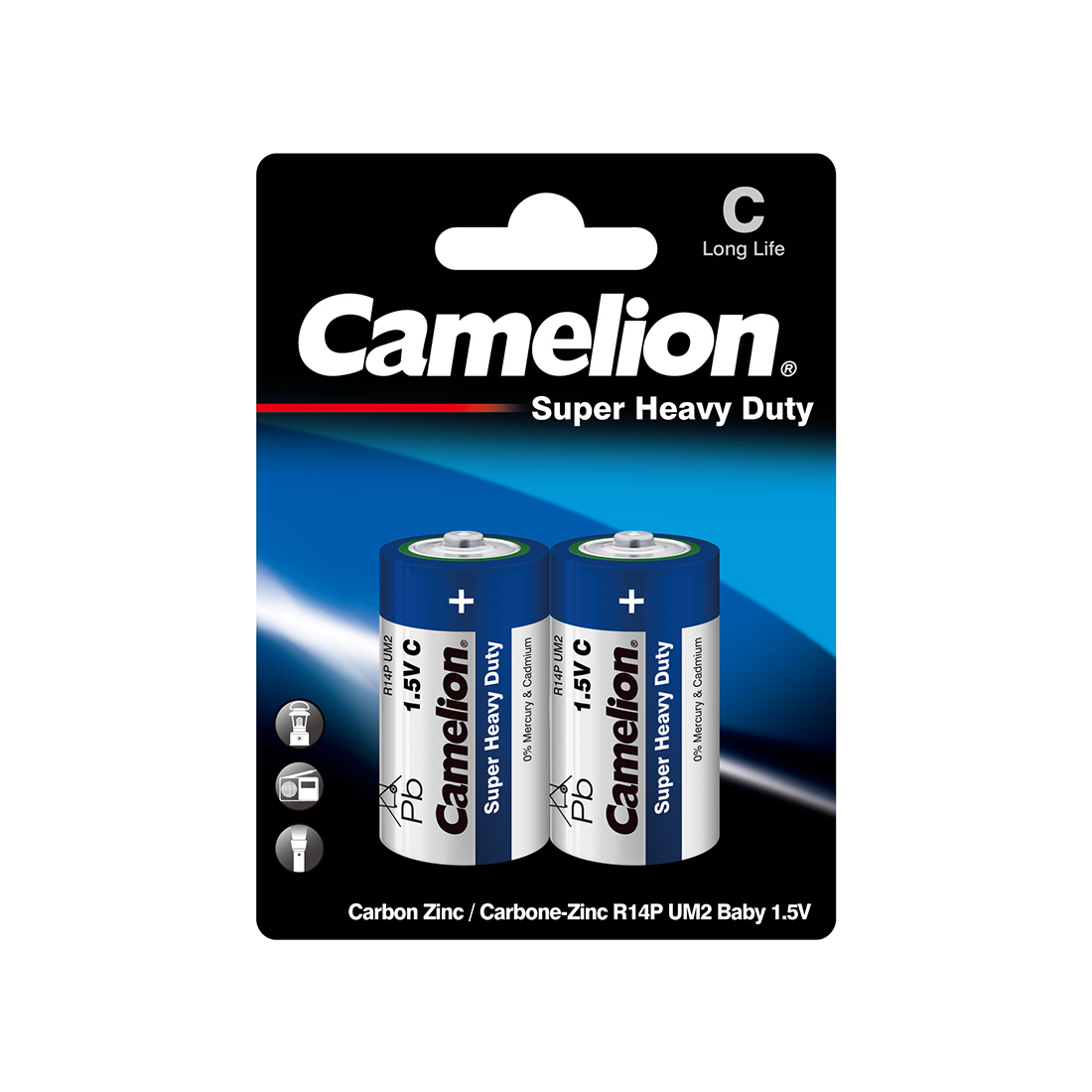 ��������� CAMELION Super Heavy Duty R14P-BP2B 2��. � ��������