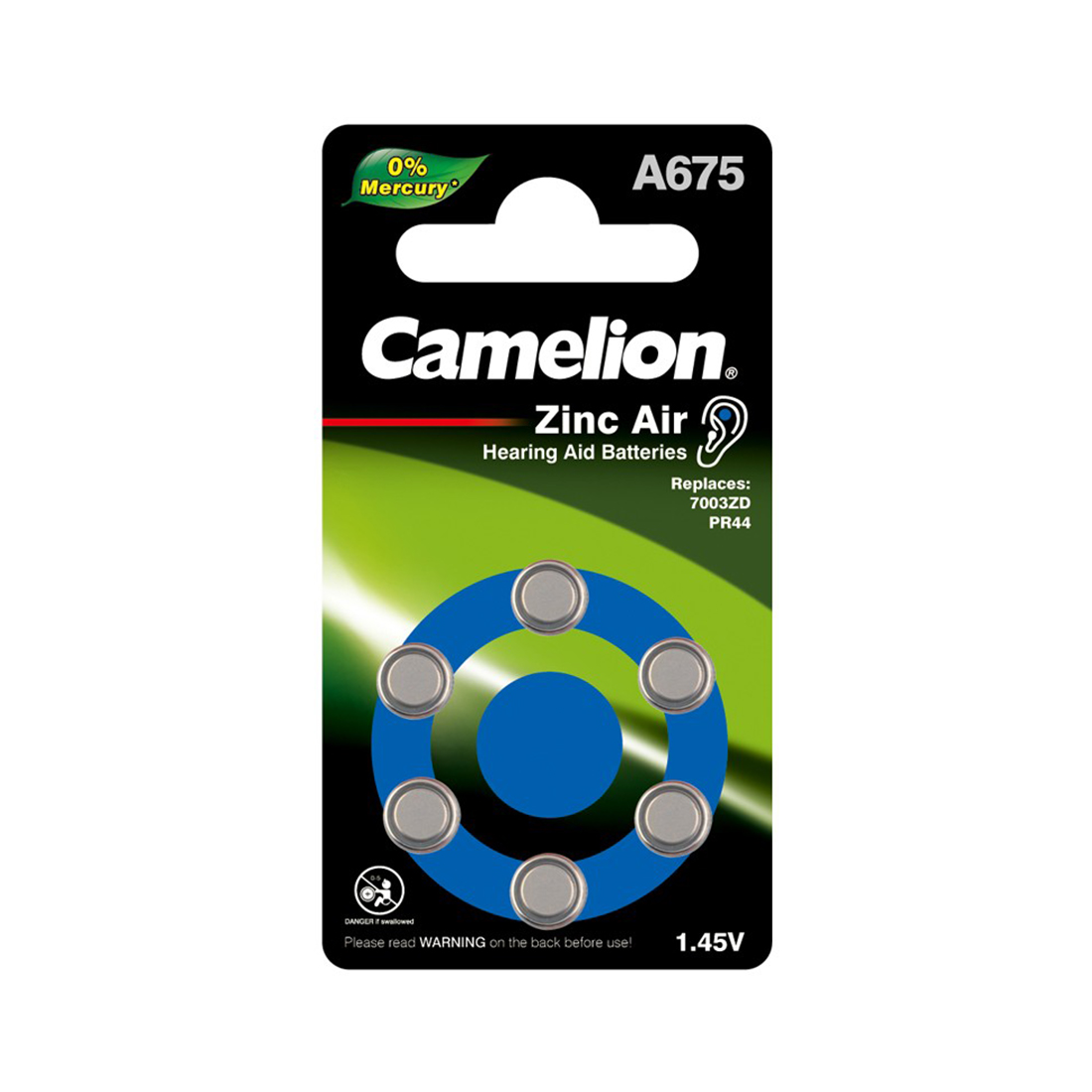 ��������� CAMELION Zinc Air A675-BP6(0%Hg) 6 ��. � ��������