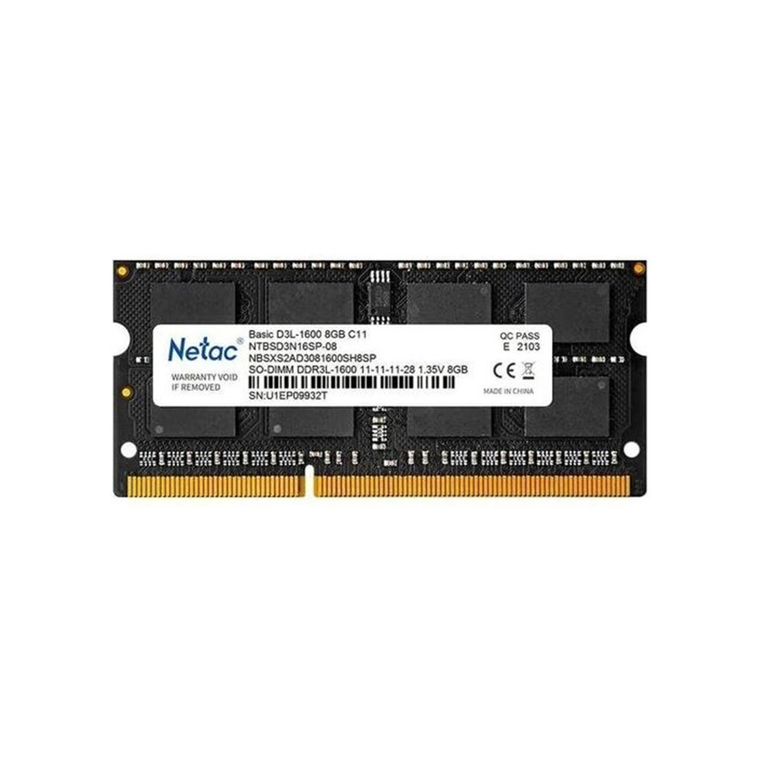 ������ ������ ��� �������� Netac NTBSD3N16SP-08 DDR3 8GB <PC3-12800/1600MHz>
